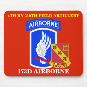4TH 319TH FÄLTARTILLERI MOUSEPAD för BATALJON Musmatta