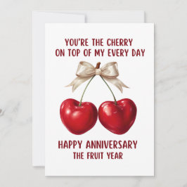 4th Anniversary Card, Fruit Anniversary Card,  Julkort
