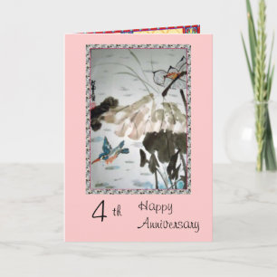 4th Anniversary card Kort