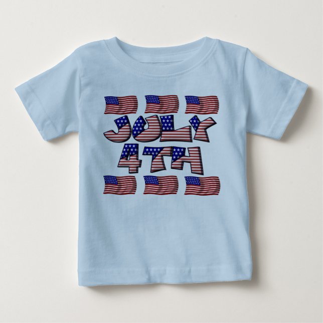 4th av den Juli flagga T-shirt (Framsida)