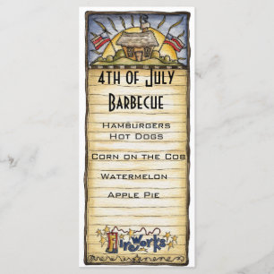 4th av den Juli grillfestmenyn Meny