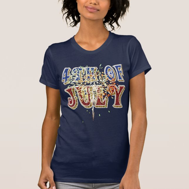 4th av den Juli shirt.en T-shirt (Framsida)