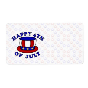 4th av den Juli USA independence dayetiketten Fraktsedel