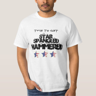 4TH AV den SPANGLED JULI STJÄRNAN BULTAD Tee Shirt