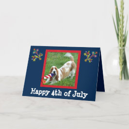 4th av det Juli kortet med det Bassethund och Kort