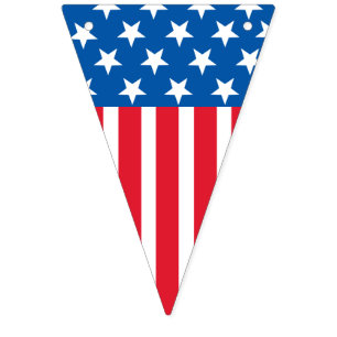 4th av det Juli stars och stripesbanret Vimplar