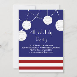 4th av inbjudan för Juli partylyktor