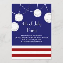 4th av inbjudan för Juli partylyktor