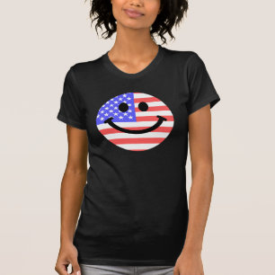 4th av Juli amerikanska flagganansikte Tröja