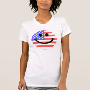 4th av Juli amerikanska flagganansikte Tröja