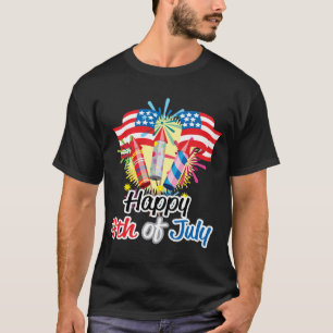 4th av Juli fyrverkerier Tee Shirt