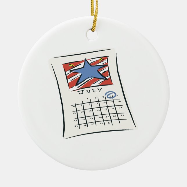 4th Av Juli Julgransprydnad Keramik (Framsidan)