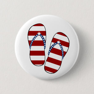 4th av Juli patriotisk amerikanska flagganflinflip Knapp