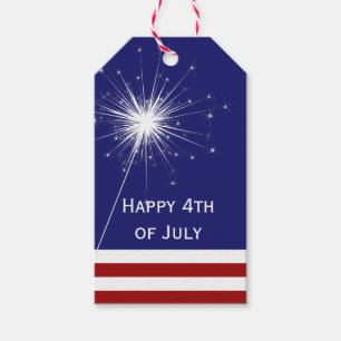 4th av Juli Sparklermärkre 3 Presentetikett