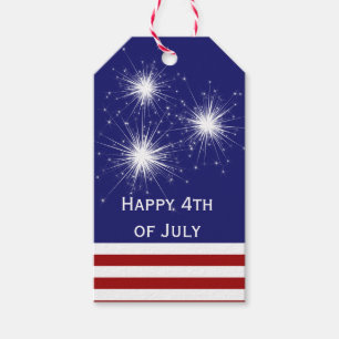 4th av Juli Sparklermärkre 4 Presentetikett