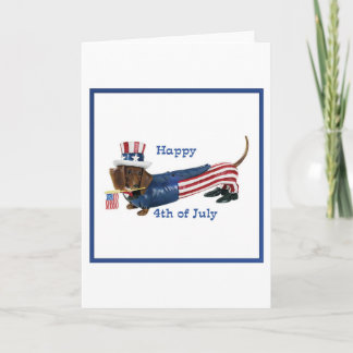 4th av kortet för Juli Wienerhund Kort