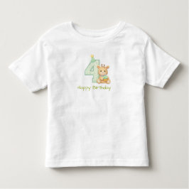 4th Birthday Toddler T-Shirt Cute Bear Birthday 