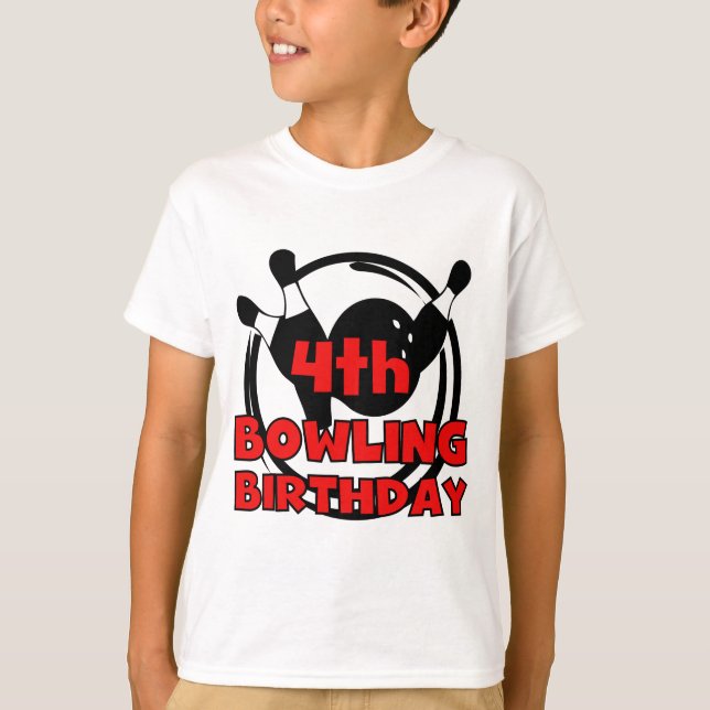 4th BowlingfödelsedagTshirts och gåvor T Shirt (Framsida)