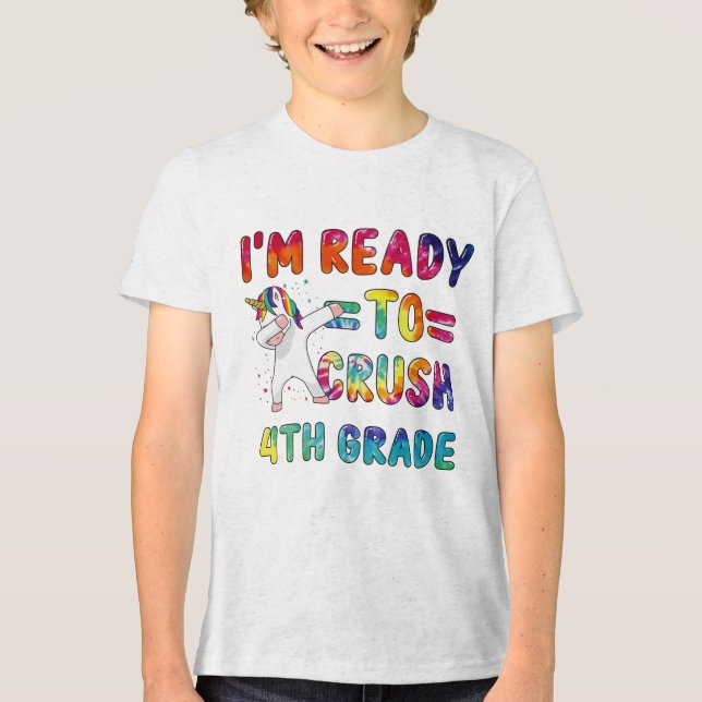 4th Grade Back to School Unicorn Tee (Framsida)