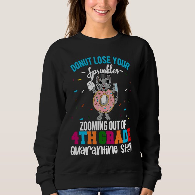 4th Grade Graduation Quarantine Donut Kitty Meme G T Shirt (Framsida)