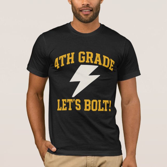 4th Grade Lets Bolt Oversized T Shirt (Framsida)