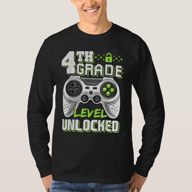 4th Grade Level Unlocked Game On 4th Grade Back To T Shirt (Framsida)