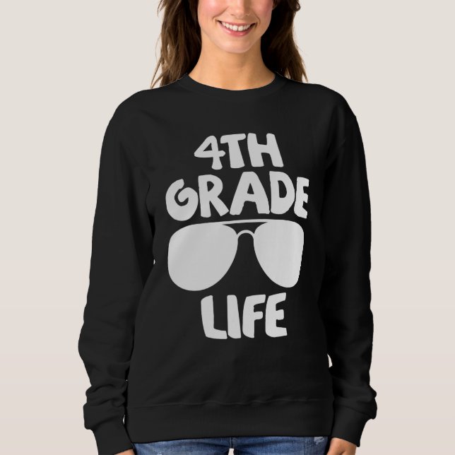 4th Grade Life First Day of School Back to School T Shirt (Framsida)