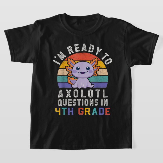 4th Grade Ready – Cute Back to School Character  T Shirt (Laydown)