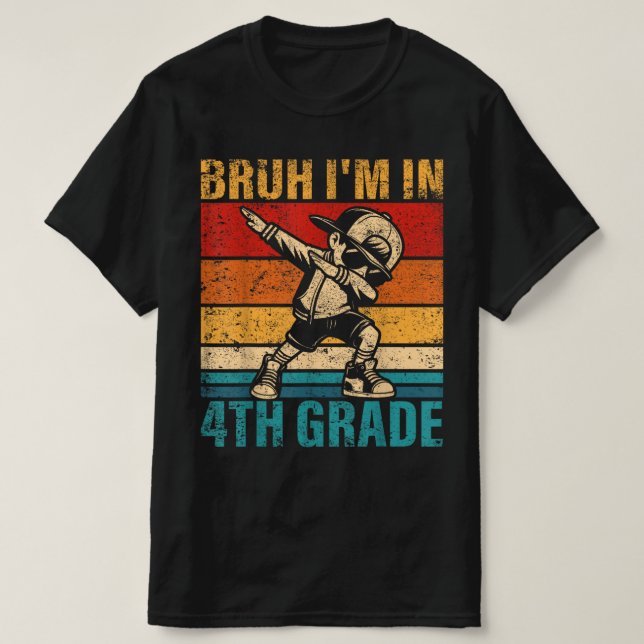 4th Grade Ready  Cute Back to School Character Tee (Design framsida)