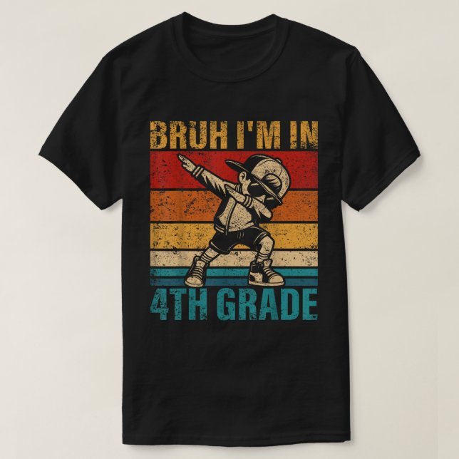 4th Grade Ready  Cute Back to School Character Tee (Design framsida)
