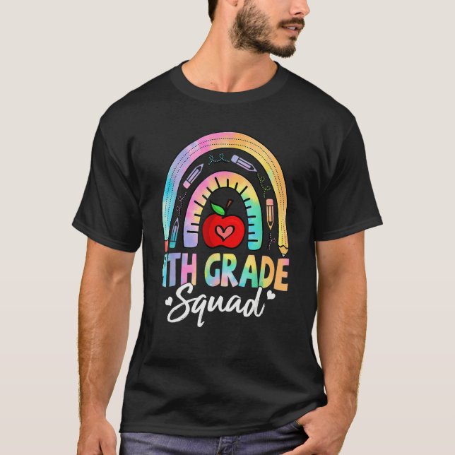 4th Grade Squad Back To School Fourth Grade Teache T Shirt (Framsida)