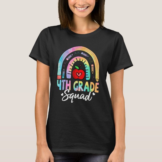 4th Grade Squad Back To School Fourth Grade Teache T Shirt (Framsida)