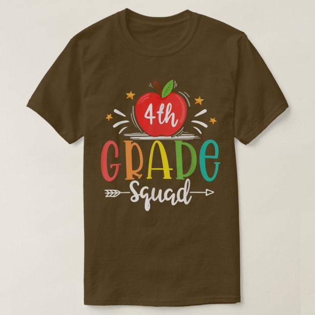 4th Grade Squad Funny Back To School Teachers Stud T Shirt (Design framsida)