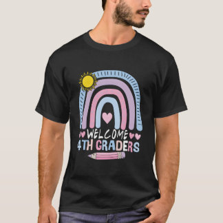 4Th Grade Teacher For Back To School With Rainbow T Shirt