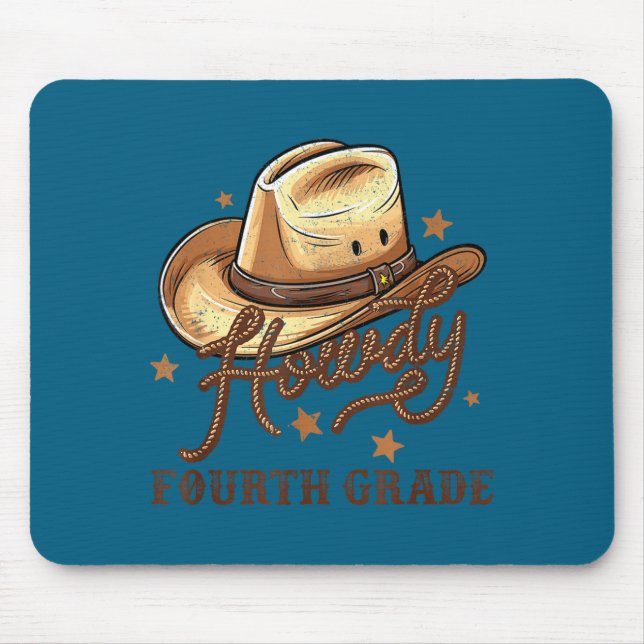 4th Grade Teacher Rodeo Country Western Howdy Four Musmatta (Framsidan)