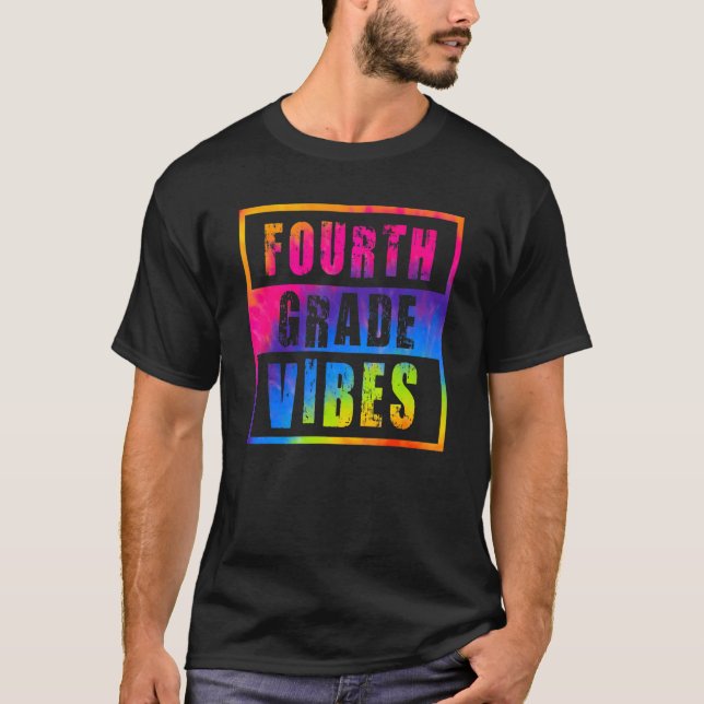 4th Grade Vibes First Day Of School Back To School T Shirt (Framsida)