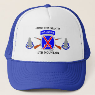 4TH HATT för BERG för BATALJON31aINFANTERI 10TH Keps