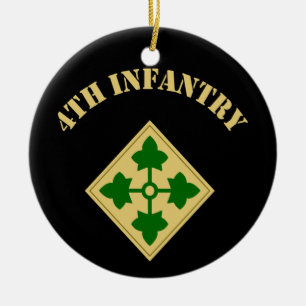 4th Infanteriuppdelning Julgransprydnad Keramik
