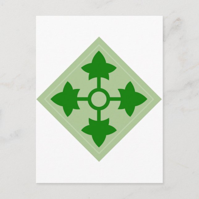 4th Infantry Vykort (Framsida)