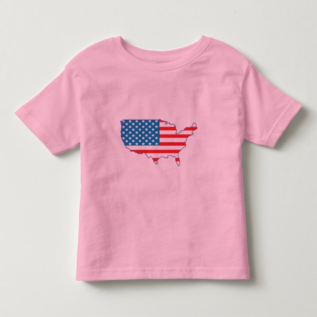 4th Juli - independence day - USA flaggakontinent Tee (Framsida)