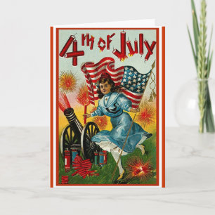 4th Juli - vintagekonst Kort
