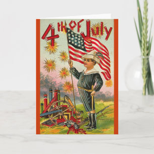4th Juli! Vintagekonst Kort