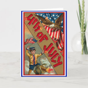 4th Juli - vintagekonst Kort
