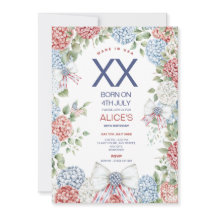 4TH July Birthday Party, Any Age, Red White Blue