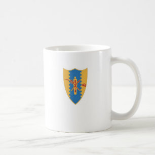 4th Kavalleri krönar med korsade sabers Kaffemugg