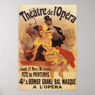 4th Maskerad boll på theatren de l'Opera Poster
