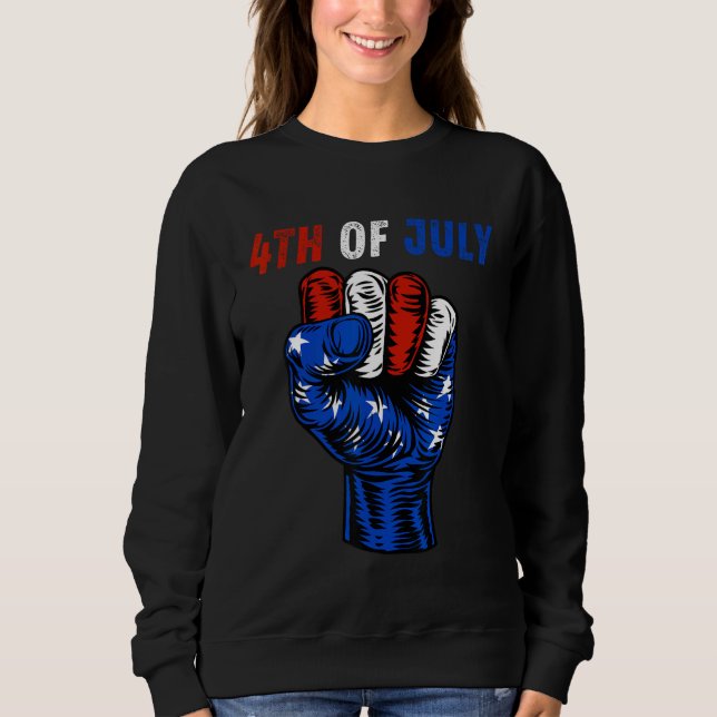 4Th Of July 2023 American Flag Retro Family T Shirt (Framsida)