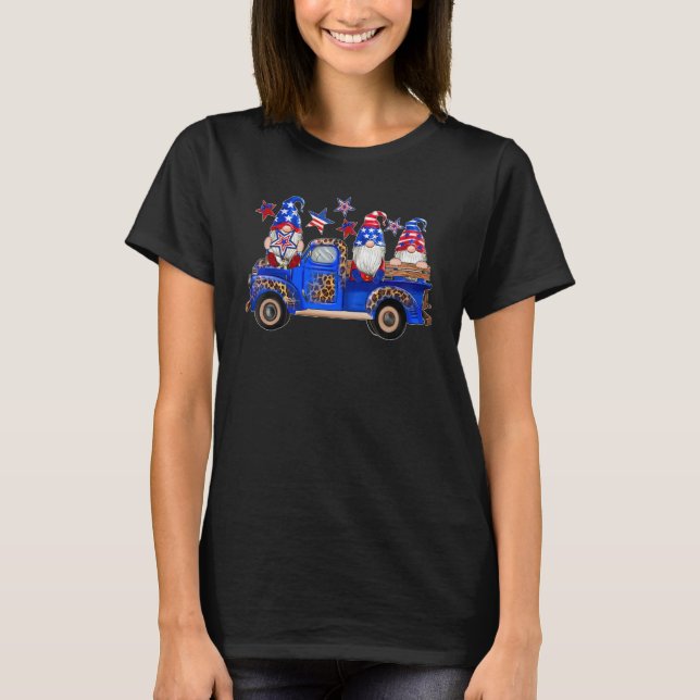 4th Of July 2023 Patriotic Gnomes Funny American U T Shirt (Framsida)