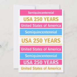 4th of July 2026 USA 250 Years Semiquincentennial  Inbjudningar