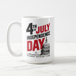 4th of July 250th Anniversary Independence Day Kaffemugg